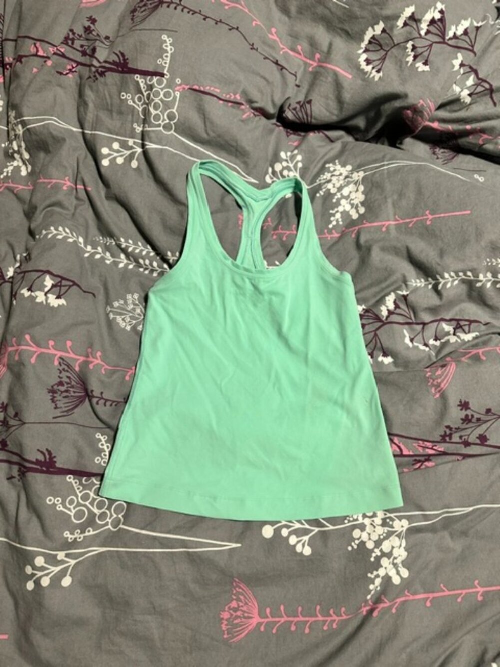 Lululemon cropped align racerback tank mint green size 4